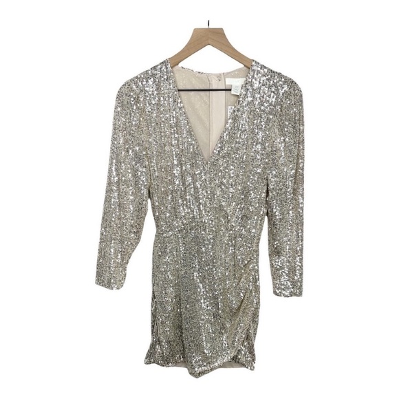 H&M Sequin Long Sleeve Romper Playsuit/ Romper M - Picture 2 of 12